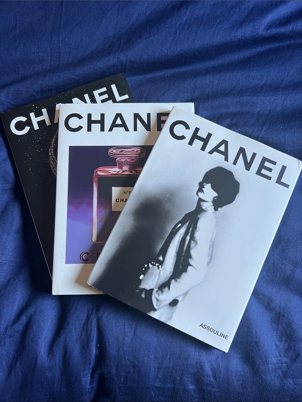 CHANEL Black White and Purple Coffee Table Book Set